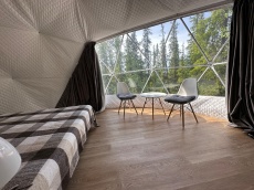 База отдыха «Лапландская деревня» Мурманская область Купольный шатер с панорамными окнами, фото 10_9